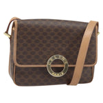 Celine Vintage Macadam Circle Logo Shoulder Bag Canvas and Leather - image 1
