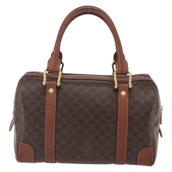 Celine Vintage Macadam Handbag Canvas and Leather