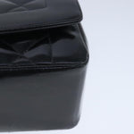 Chanel Vintage So Black Diana Flap Bag Quilted Patent Medium - image 12