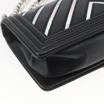 Chanel Boy Flap Bag Chevron Lambskin with Holographic PVC Old Medium - image 11