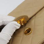 Chanel Vintage Clutch with Chain Quilted Leather Small - image 19