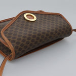 Celine Vintage Macadam Circle Logo Shoulder Bag Canvas and Leather - image 12