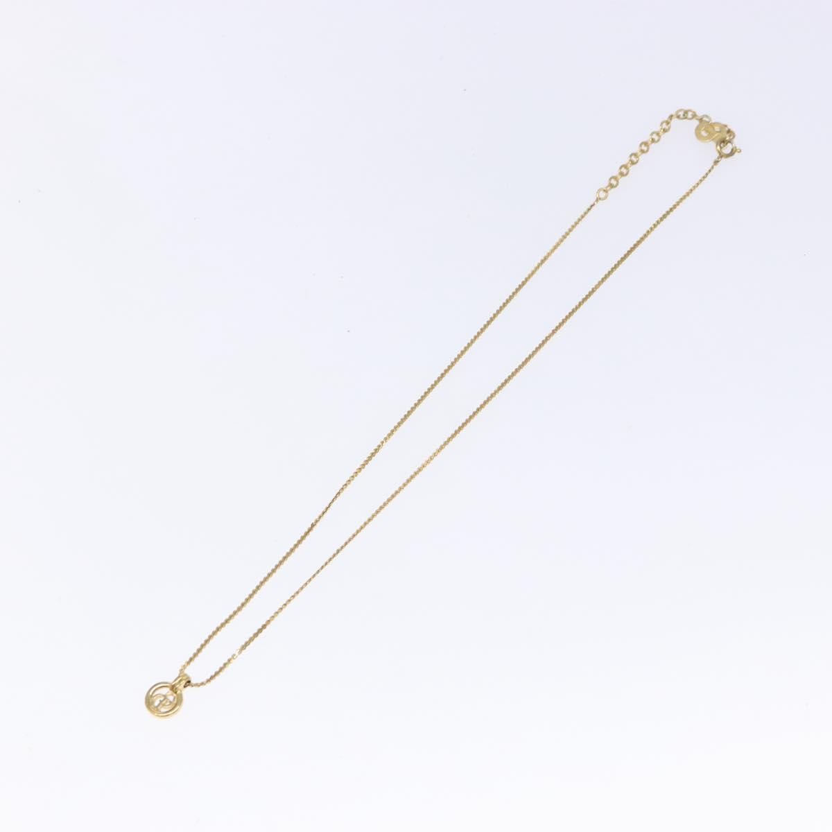 Christian Dior CD Round Pendant Necklace Metal - image 1