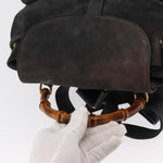 Gucci Vintage Bamboo Backpack Suede Medium - image 7