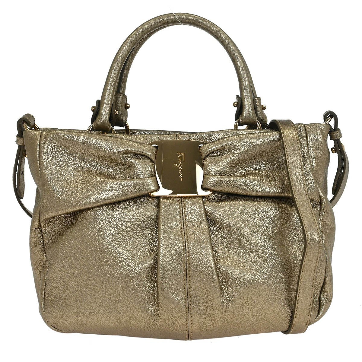 Salvatore Ferragamo Vala Handbag Leather - image 1