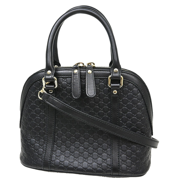 Gucci Convertible Dome Satchel Guccissima Leather Small