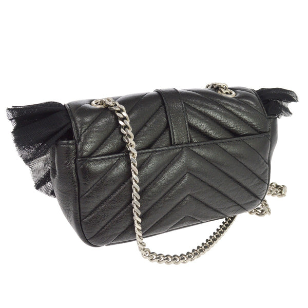 Saint Laurent Chain Shoulder Bag Leather Small