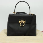 Salvatore Ferragamo Gancini Convertible Top Handle Bag Leather Medium - image 13
