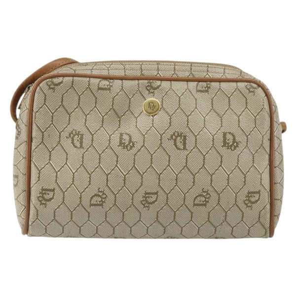 Christian Dior Vintage Honeycomb Shoulder Bag Canvas - image 1