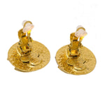 Chanel Vintage CC Round Clip-On Earrings Metal Small - image 4