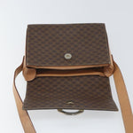 Celine Vintage Macadam Circle Logo Shoulder Bag Canvas and Leather - image 18