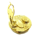 Chanel Vintage CC Round Clip-On Earrings Metal Small - image 3