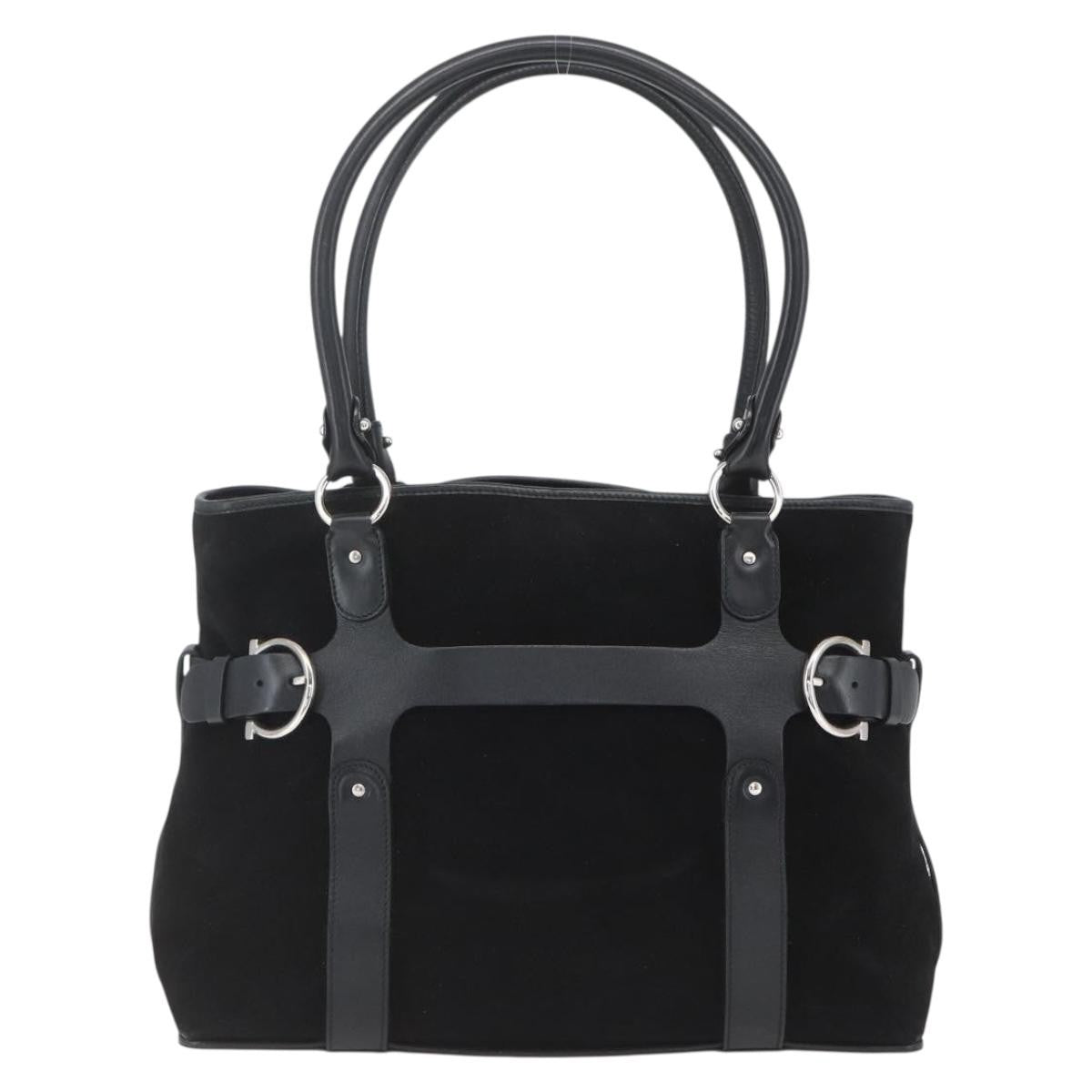 Salvatore Ferragamo Gancini handbag Suede - image 1