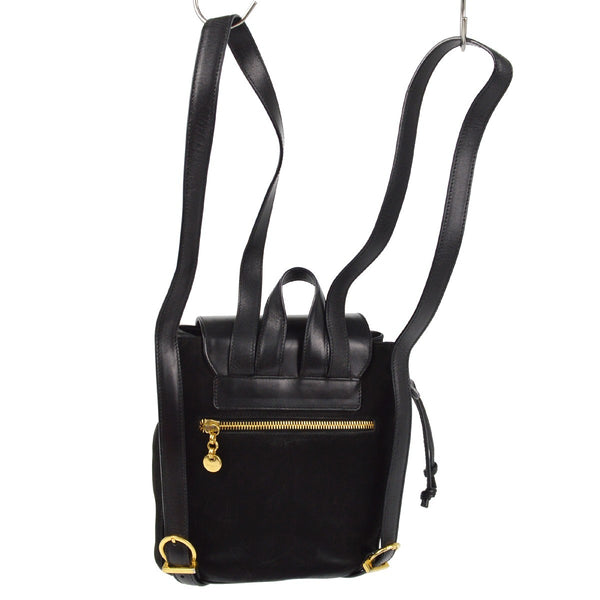 Salvatore Ferragamo Vara Flap Drawstring Backpack Leather and Suede