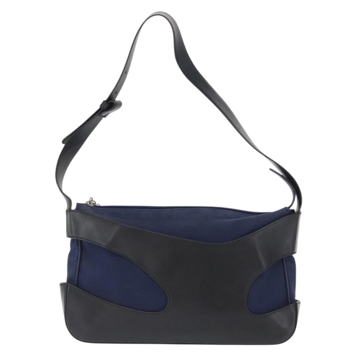 Salvatore Ferragamo Cut Out Shoulder Bag Canvas and Leather - image 1