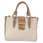 Miu Miu Madras Convertible Lock Tote Leather Medium - image 18