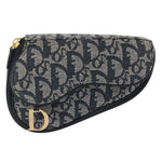 Christian Dior Saddle Zip Pouch Diorissimo Canvas - image 1