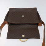 Celine Vintage Macadam Circle Logo Shoulder Bag Canvas and Leather - image 20