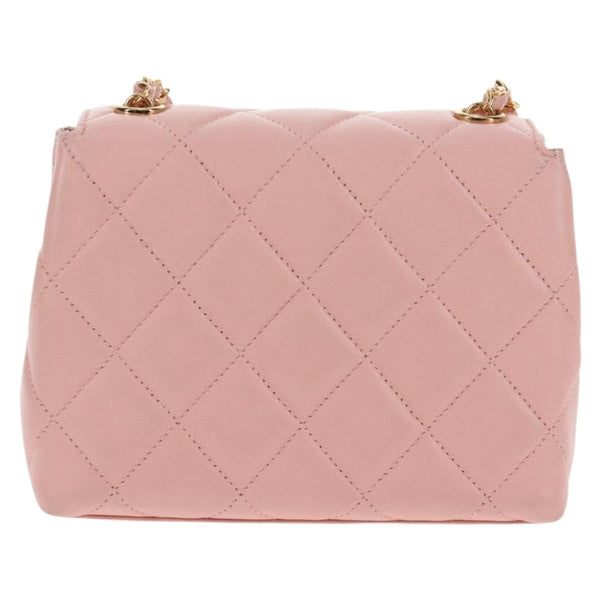 Chanel Vintage Camellia Flap Bag Quilted Lambskin Micro