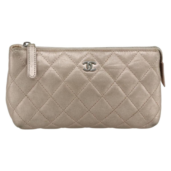 Chanel Classic O Case Pouch Quilted Lambskin Mini - image 1