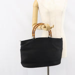 Gucci Vintage Bamboo Handle Bag Nylon - image 13