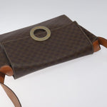 Celine Vintage Macadam Circle Logo Shoulder Bag Canvas and Leather - image 16