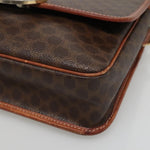 Celine Vintage Macadam Shoulder Bag Canvas and Leather - image 8
