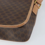 Celine Vintage Macadam Circle Logo Shoulder Bag Canvas and Leather - image 9