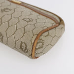 Christian Dior Vintage Honeycomb Zip Pouch Canvas and Leather - image 9