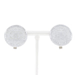 Chanel CC Round Clip-On Earrings Glitter Resin - image 1