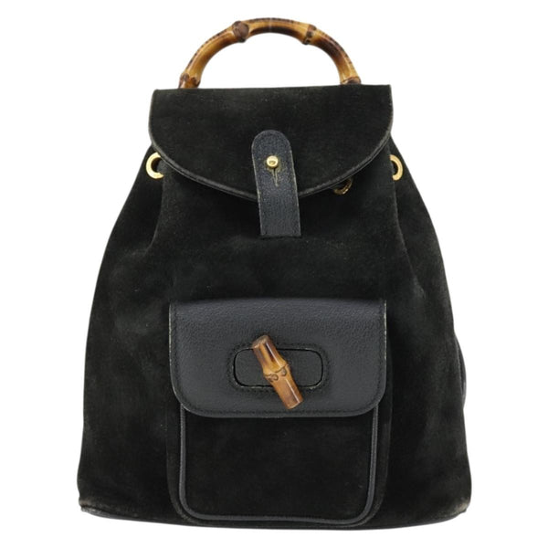 Gucci Gucci bamboo backpack daim mini - image 1