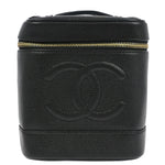 Chanel Vintage Timeless Cosmetic Case Caviar Small - image 1