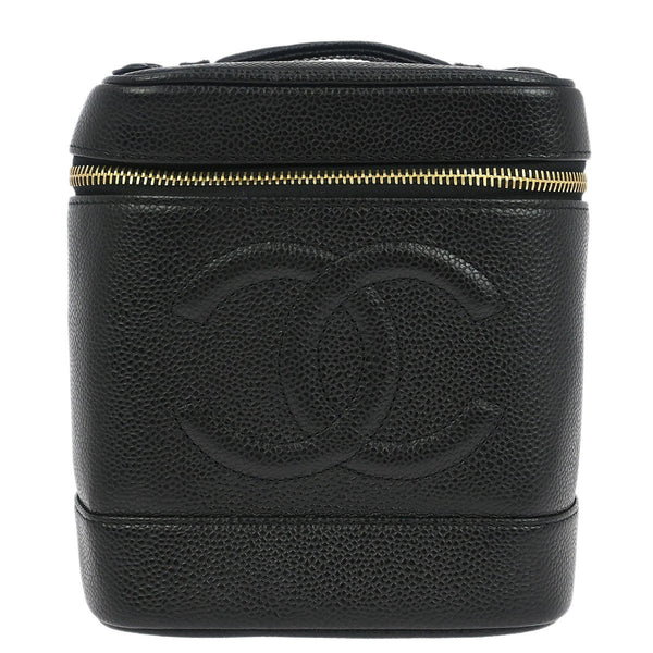 Chanel Vintage Timeless Cosmetic Case Caviar Small - image 1