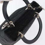 Christian Dior Vintage Lady Dior Bag Cannage Quilt Nylon Medium - image 16