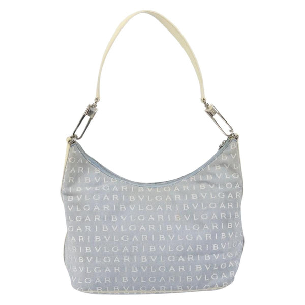 Bvlgari Logomania Shoulder Bag Canvas with Leather