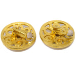 Chanel CC Round Earrings Metal - image 3