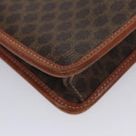 Celine Vintage Macadam Circle Logo Shoulder Bag Canvas and Leather - image 9