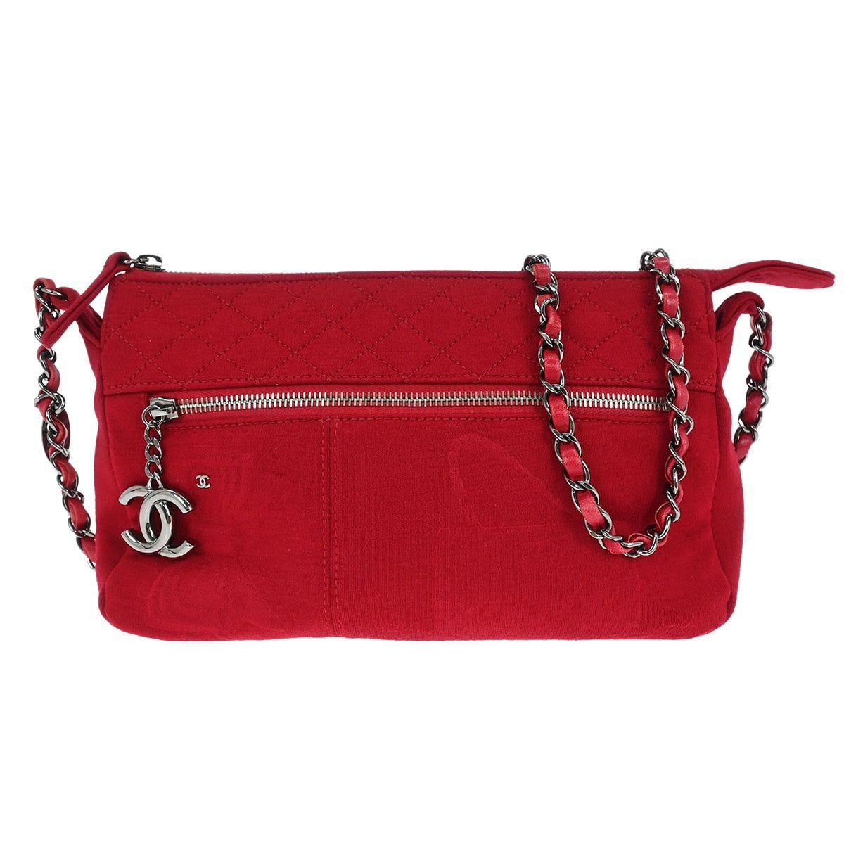 Chanel Vintage Chain Shoulder Bag Cotton - image 1