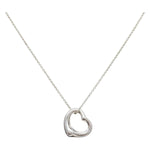 Tiffany & Co. Elsa Peretti Open Heart Pendant Necklace Sterling Silver 22mm - image 4