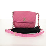 Chanel Flap Messenger Bag Quilted Denim Small - image 16