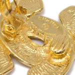 Chanel CC Clip-On Earrings Quilted Metal - image 4