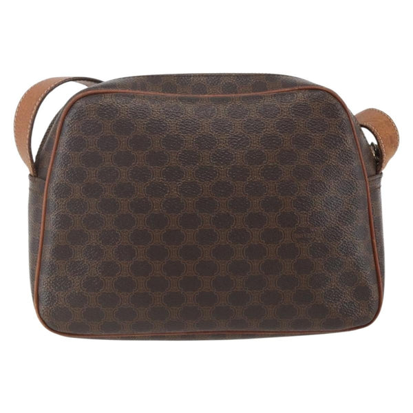 Celine Vintage Macadam Shoulder Bag Canvas and Leather