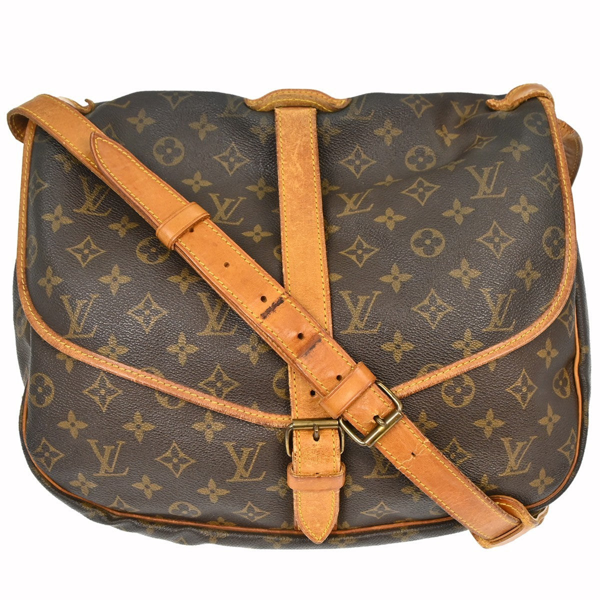 Louis Vuitton Saumur Handbag Monogram Canvas 35 - image 1