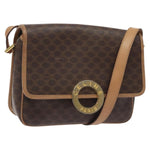 Celine Vintage Macadam Circle Logo Shoulder Bag Canvas and Leather - image 13