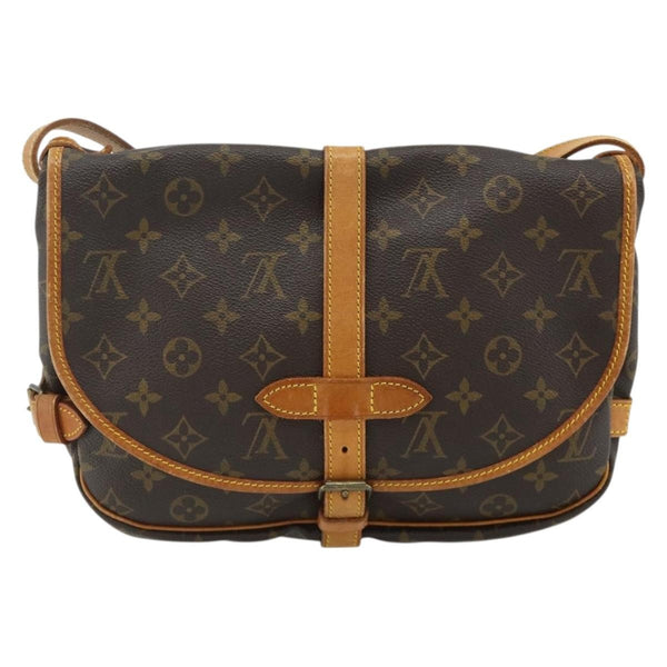 Louis Vuitton Saumur Handbag Monogram Canvas 30