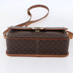 Celine Vintage Macadam Circle Logo Shoulder Bag Canvas and Leather - image 16