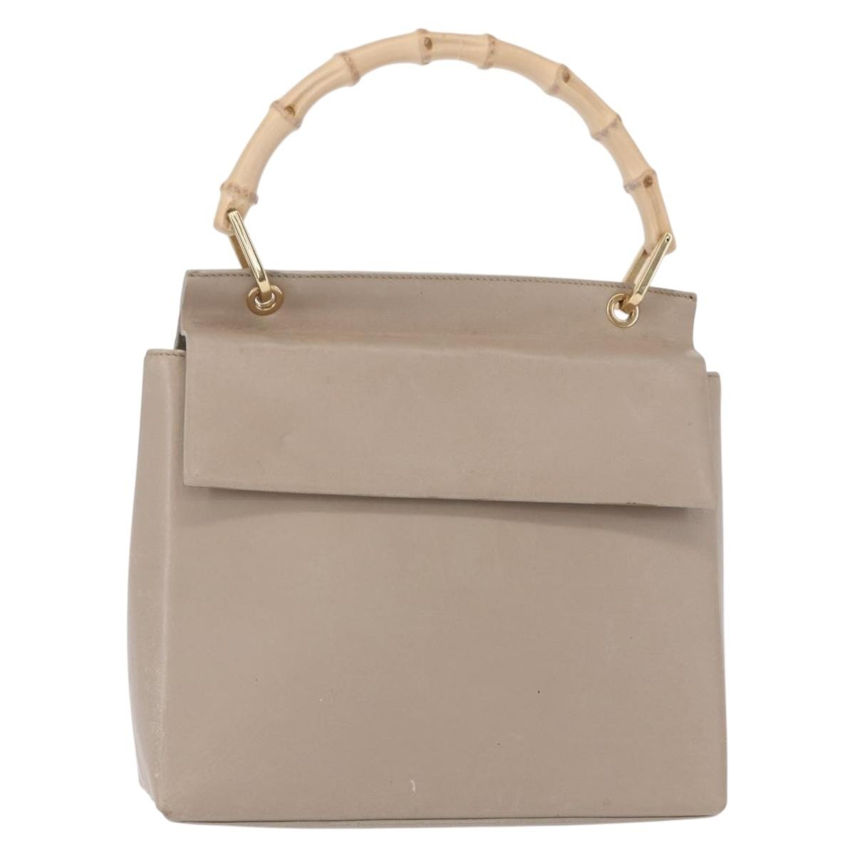 Gucci Vintage Bamboo Handle Bag Leather Small - image 1
