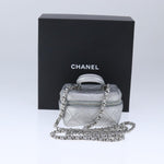 Chanel Classic Vanity Case with Chain Quilted Caviar Mini - image 12