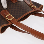 Celine Vintage Macadam Shoulder Bag Canvas and Leather - image 15