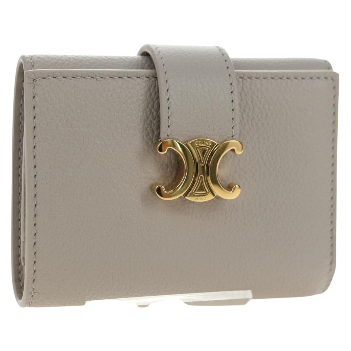 Celine Triomphe Trifold Wallet Leather Small - image 1